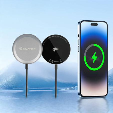 Blavec Induktives Ladegerät BQI-03 Qi2 15W Magnetisch kompatibel mit MagSafe - Schwarz