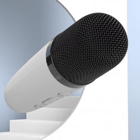 Blavec Kabelloser Lautsprecher Bluetooth WS-07 Karaoke Party 5W mit 2 Mikrofonen - Weiß