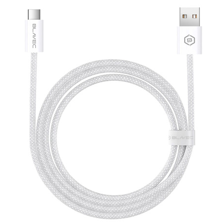 Blavec Candy kabel w oplocie - USB na Typ C - PD 60W 3A 2 metry (CCA-UC3W20) biały