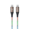 Blavec Kabel Neon USB-C auf USB-C PD 60W 3A 1 m Leuchtend RGB