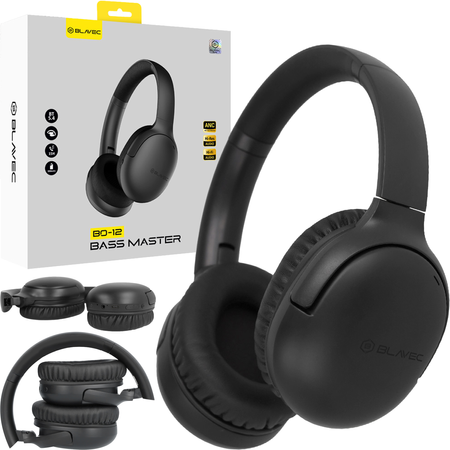 Blavec Słuchawki nauszne Bluetooth BO-12 Bass Master ANC (BO12-B) czarne