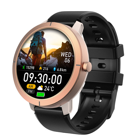 Blavec Smartwatch W-20 HD AMOLED GPS Voice Call + 2 Armbänder - Roségold