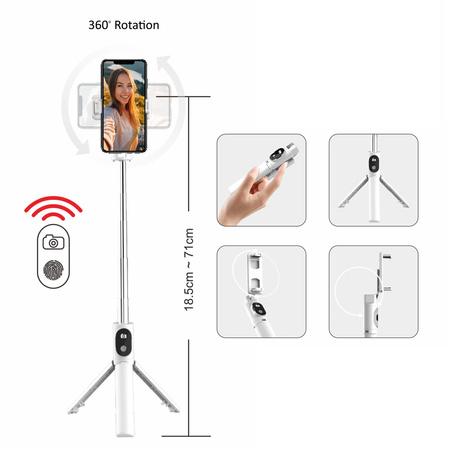 Blavec Selfie-Stick Coco Tripod + Fernbedienung 0,7 - Weiß