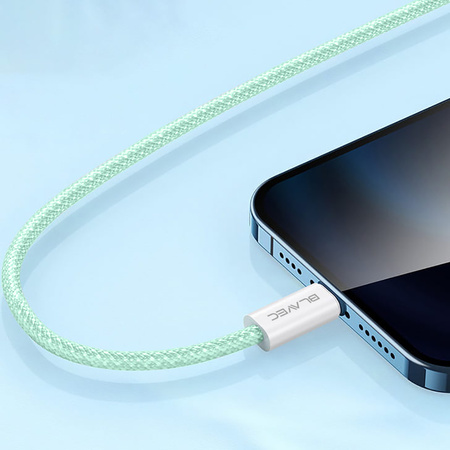Blavec Kabel Candy mit Geflecht USB auf USB-C PD 60W 3A 3 m - Grün
