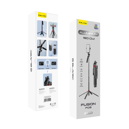 Blavec Selfie-Stick Aluminium Fusion Tripod + Fernbedienung 1,8 m