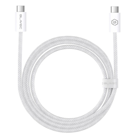 Blavec Kabel Candy mit Geflecht USB-C auf USB-C PD 60W 3A 2 m - Weiß