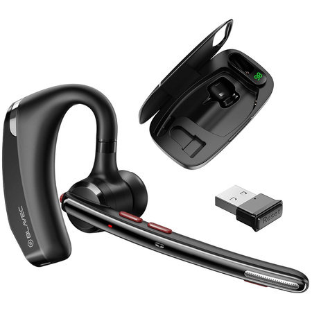 Blavec Bluetooth-Headset Legend 5 Multipoint + Ladeetui (BHLE5-B) Schwarz