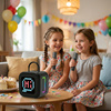 Blavec Kabelloser Bluetooth-Lautsprecher WS-09 Karaoke Fun 10W mit 2 Mikrofonen und Display - Schwarz
