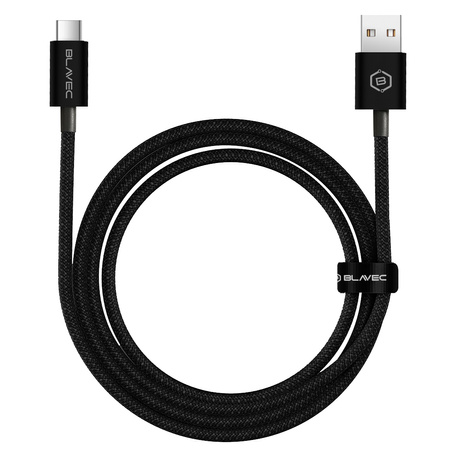 Blavec Kabel Candy mit Geflecht USB auf USB-C PD 60W 3A 3 m - Schwarz