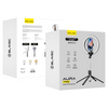 Blavec Ringlicht LED P-55 Aura 25 cm Selfie mit Tripod und Fernbedienung - Schwarz