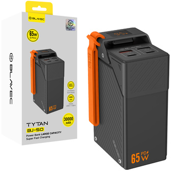 Blavec Powerbank 30000mAh BJ-50 Titan 65W - 2x Typ C + 2x USB-A (PBBJ50B) schwarz