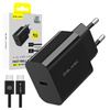Blavec Netzladegerät BC-9 USB-C PD 20W 3A mit USB-C-Kabel - Schwarz