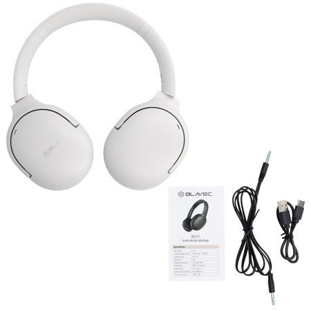 Blavec Over-Ear-Bluetooth-Kopfhörer BO-12 Bass Master ANC - Weiß
