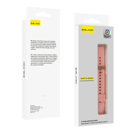 Blavec Universelles Armband für W-17 Amber 18mm Silikon - Rosa