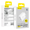 Blavec Ładowarka Sieciowa BC-11 GaN USB + 2xUSB-C QC PD 65W 3A - Biała
