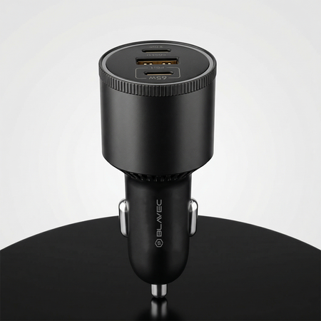 Blavec Autoladegerät BS-06D-C Trip - USB + 2xTyp C - QC 3.0 95W mit Kabel Typ C auf Typ C (CCBS06DCQ-U2CB) schwarz
