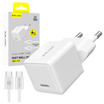 Blavec Netzladegerät BC-10 USB-C PD 25W 3A mit USB-C-Kabel - Weiß