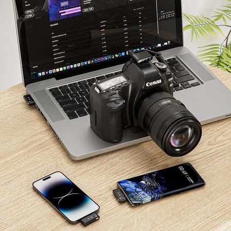 Blavec Kabelloses Krawattenmikrofon MK-02 ClipGo x2 fürs Telefon USB-C Lightning BT - Schwarz