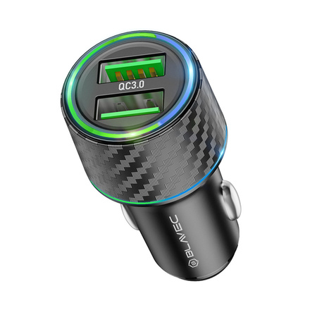 Blavec Auto-Ladegerät BS21A Carbon 2xUSB QC 3.0 36W 3A