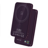 Blavec Power Bank 5000mAh BJ-04 Ultra Slim 7,8mm - Typ C - 22,5W magnetyczny indukcyjny Magsafe 3 w 1 (PBBJ04-MC5P) fioletowy szklany