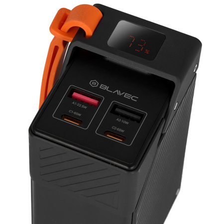 Blavec Power Bank 30000mAh BJ-50 Tytan 65W - 2x Typ C + 2x USB-A (PBBJ50B) czarny