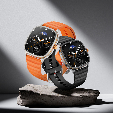Blavec Smartwatch U-01 Mohito HD AMOLED Voice Call + 1 Armband - Schwarz