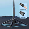 Blavec Selfie-Stick Aluminium Fusion P06 kompatibel mit MagSafe Tripod + Fernbedienung + Befestigung 1,34 m - Schwarz