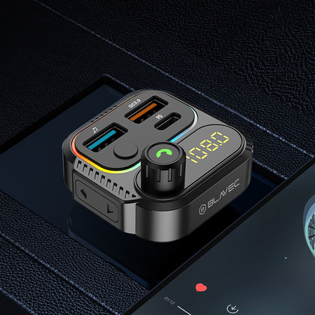 Blavec FM-Transmitter fürs Auto Flash Bluetooth MP3 PD 36W QC3.0 18W USB-C
