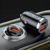 Blavec Autoladegerät BS-02B-C Aero - USB + Typ C - QC 3.0 18W PD 30W mit Kabel Typ C auf Typ C (CCBS02BCA-UCB) schwarz