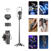 Blavec Selfie-Stick Aluminium Coco Mini P05 kompatibel mit MagSafe Tripod + Fernbedienung + Befestigung 0,41 m - Schwarz