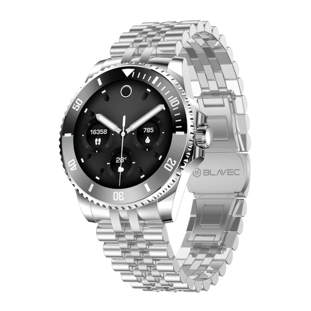 Blavec Smartwatch M-02 Business AMOLED Full Touch Voice Call (SWM02-S) srebrny