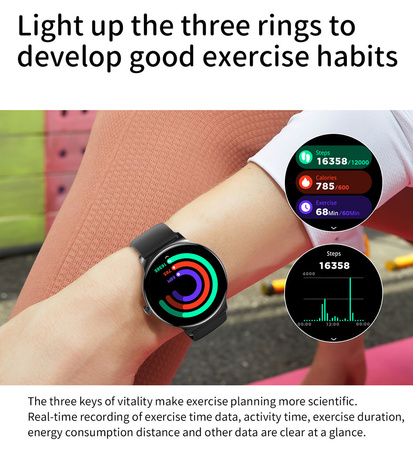 Blavec Smartwatch Vesta HD AMOLED - Schwarz