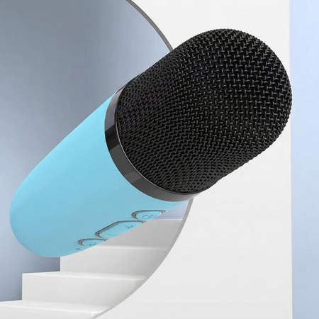 Blavec Kabelloser Lautsprecher Bluetooth WS-07 Karaoke Party 5W mit 2 Mikrofonen - Blau