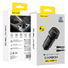 Blavec Autoladegerät BS-03B-C Carbon - USB + Typ C - QC 3.0 48W mit Kabel Typ C auf Typ C (CCBS03BC-UCB) schwarz