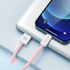 Blavec Kabel Candy mit Geflecht USB auf USB-C PD 60W 3A 3 m - Rosa