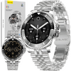 Blavec Smartwatch M-02 Business AMOLED Full Touch Voice Call - Silber