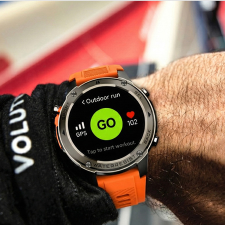 Blavec Smartwatch M-03 AMOLED GPS Voice Call + 1 Armband - Graphit