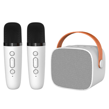 Blavec Kabelloser Lautsprecher Bluetooth WS-07 Karaoke Party 5W mit 2 Mikrofonen - Weiß