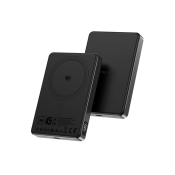 Blavec Power Bank 10000mAh BJ-05 Ultra Fast 16mm - Typ C - Qi2.2 25W + PD 45W magnetyczny indukcyjny Magsafe 2 w 1 (PBBJ05-QI22MC10B) czarny