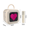 Blavec Kabelloser Bluetooth-Lautsprecher WS-09 Karaoke Fun 10W mit 2 Mikrofonen und Display - Beige