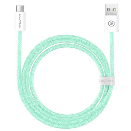 Blavec Candy kabel w oplocie - USB na Typ C - PD 60W 3A 3 metry (CCA-UC3GN30) zielony