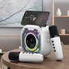Blavec Kabelloser Lautsprecher Bluetooth WS-08 Karaoke Idol 8W mit 2 Mikrofonen - Weiß
