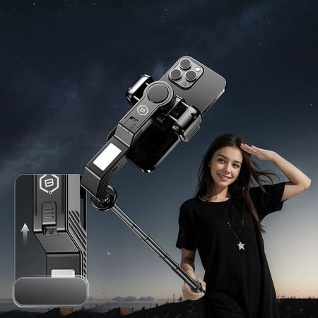 Blavec Selfie Stick Aluminium Fusion P-10 Gimbal tripod + pilot 1 metr (SSFP10G-TRB10) czarny