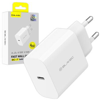 Blavec Netzladegerät BC-7 GaN4 USB-C PD QC 45W 3A - Weiß