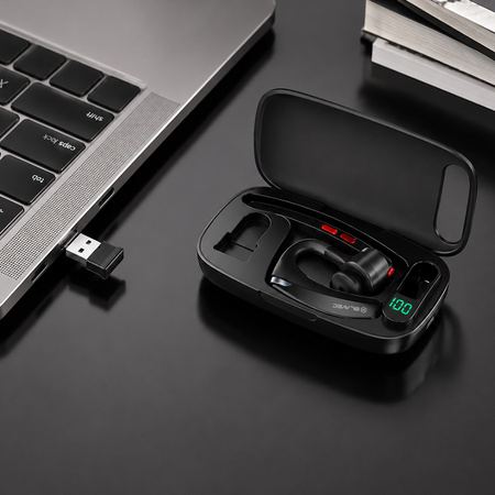 Blavec Bluetooth-Headset Legend 5 Multipoint + Ladeetui (BHLE5-B) Schwarz
