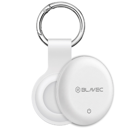 Blavec Lokalizator GPS Tag BTG-02 - Bluetooth Tracker Dual Apple & Android + etui brelok (BTBTG02-KW) biały
