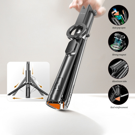 Blavec Selfie Stick Aluminium Fusion P-12 MagSafe Auto Pop Tripod + Pilot 1,60 m - Czarny