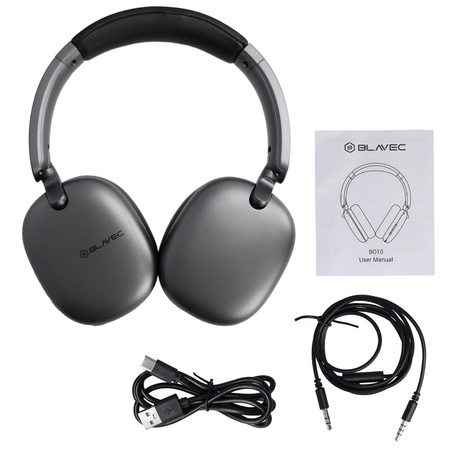 Blavec Słuchawki nauszne Bluetooth BO-10 Bass Expert ANC (BO10-B) czarne
