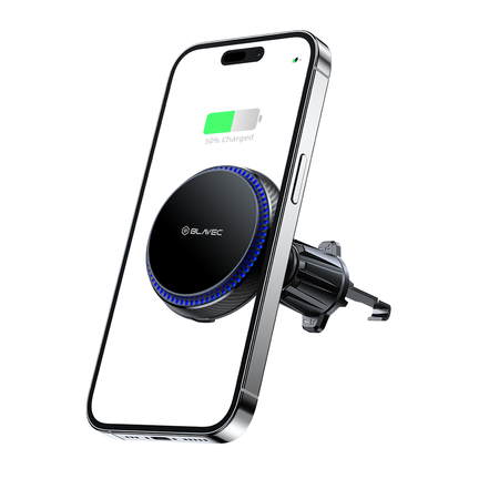 Blavec Uchwyt Samochodowy do Telefonu BH-05 Indukcyjny MagSafe 15W z Chłodzeniem Cooling Fan System na Kratkę