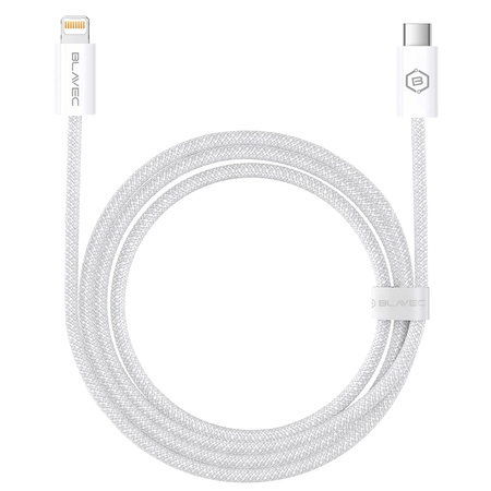 Blavec Candy Kabel im Geflecht USB-C auf Lightning PD 20W 2,4A 3 m - Weiß